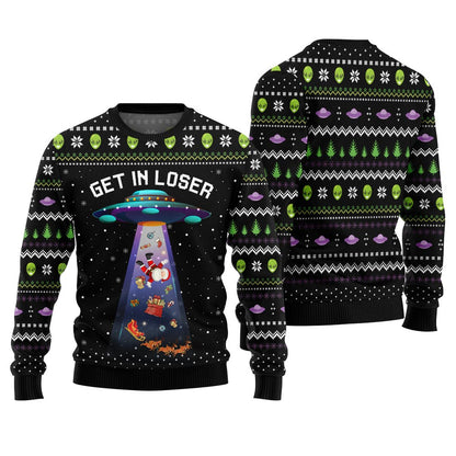 Alien UFO Ugly Christmas Sweater