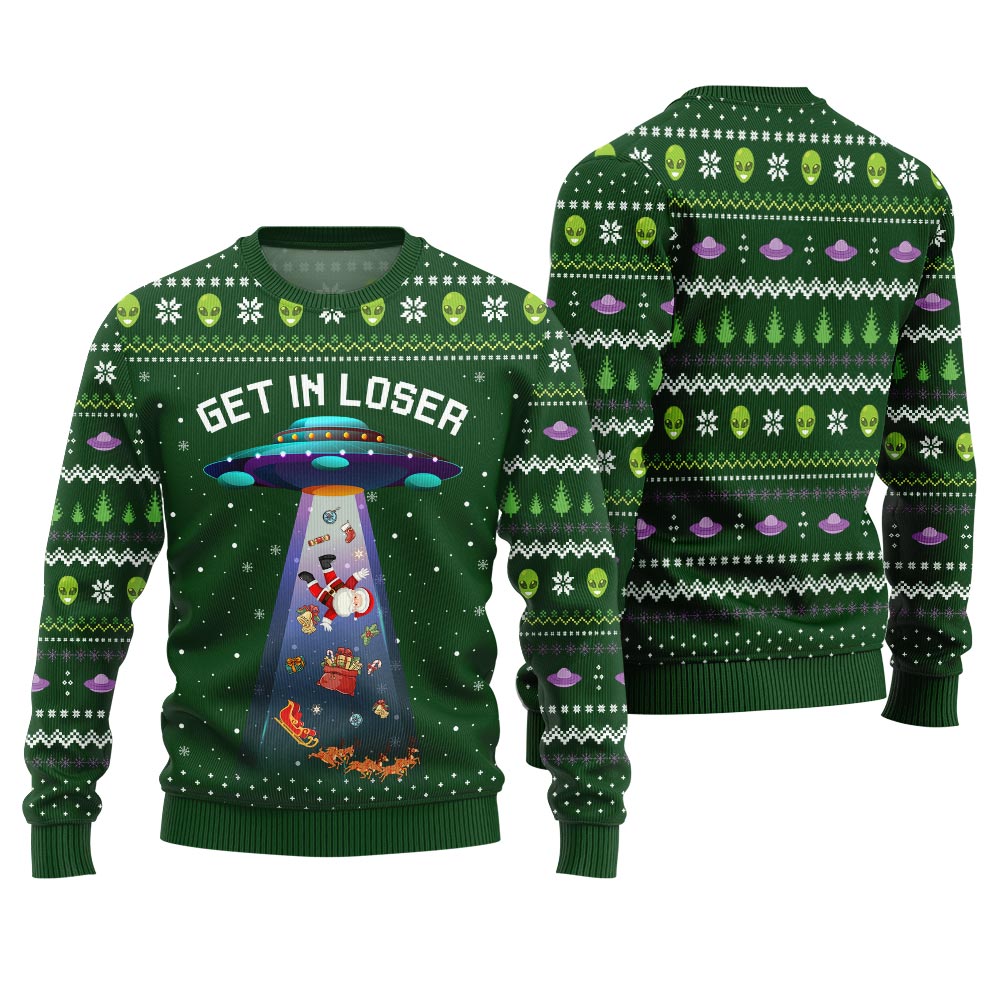 Alien UFO Ugly Christmas Sweater