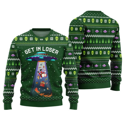Alien UFO Ugly Christmas Sweater