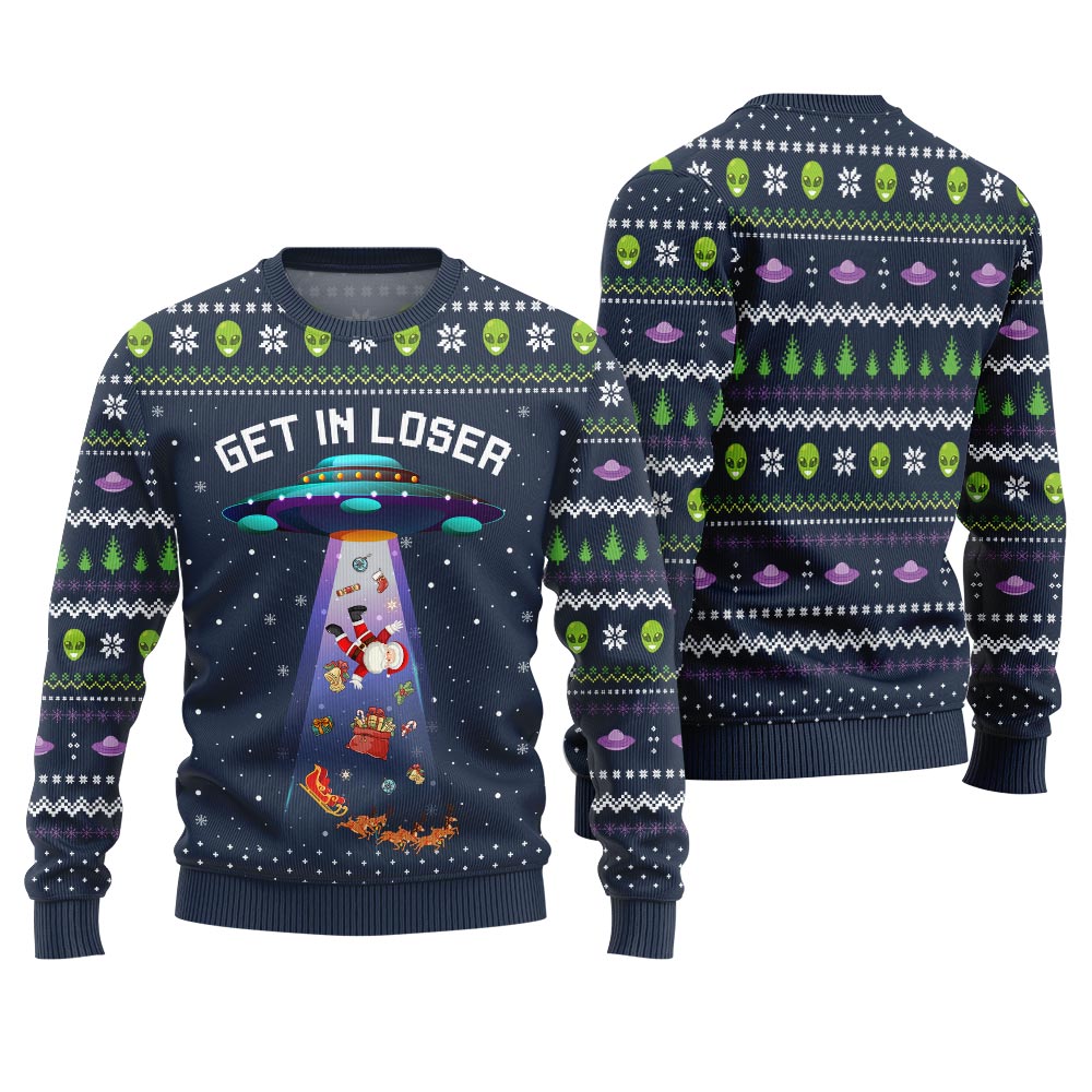 Alien UFO Ugly Christmas Sweater