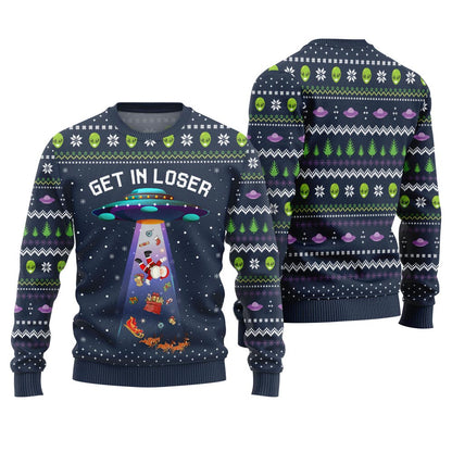 Alien UFO Ugly Christmas Sweater