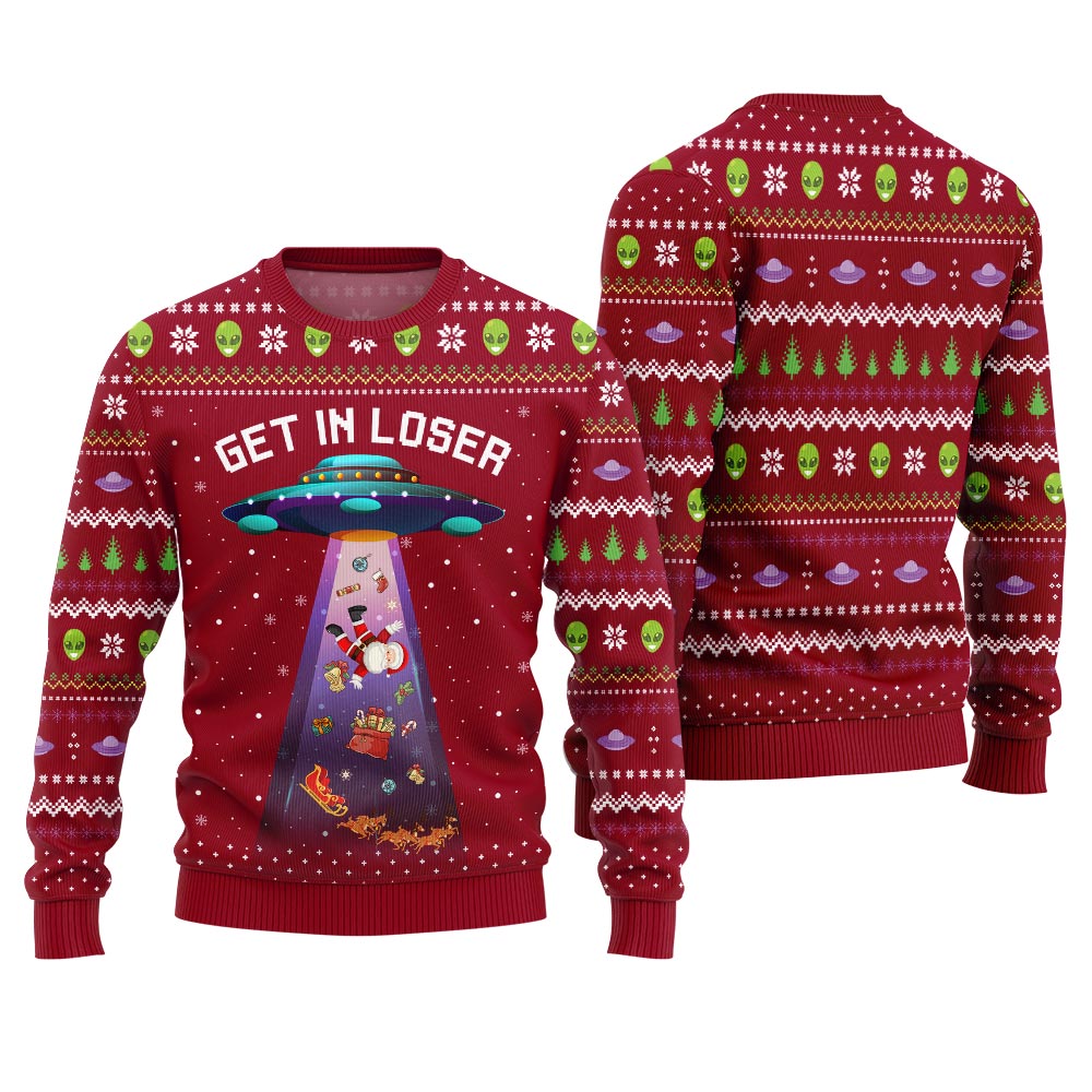 Alien UFO Ugly Christmas Sweater