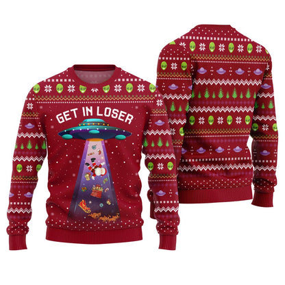 Alien UFO Ugly Christmas Sweater