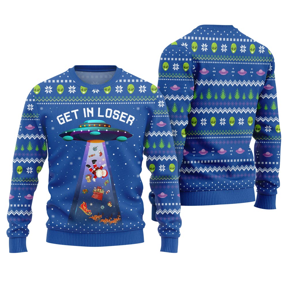 Alien UFO Ugly Christmas Sweater