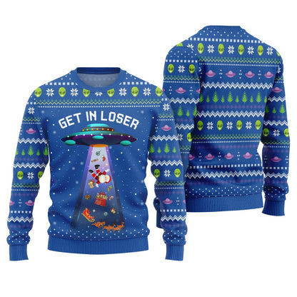 Alien UFO Ugly Christmas Sweater