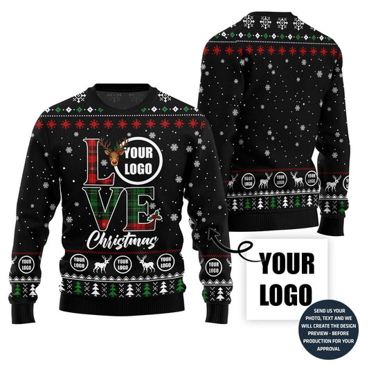 Love Christmas Custom Logo Ugly Sweater