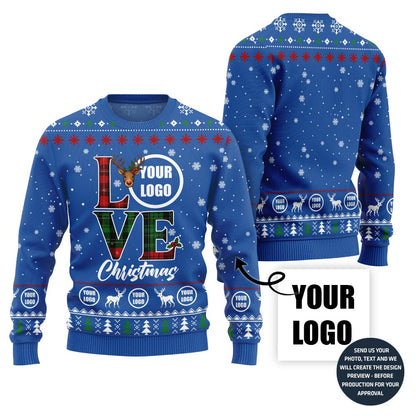 Love Christmas Custom Logo Ugly Sweater
