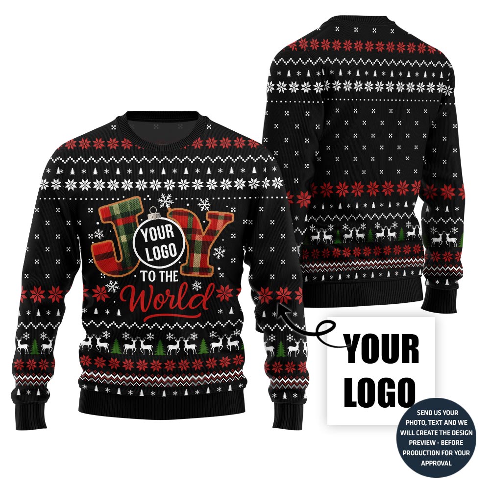 Custom Logo Joyful Christmas Sweater