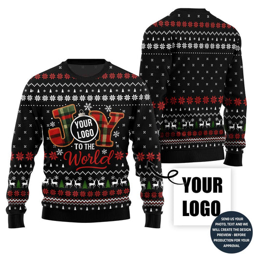 Custom Logo Joyful Christmas Sweater