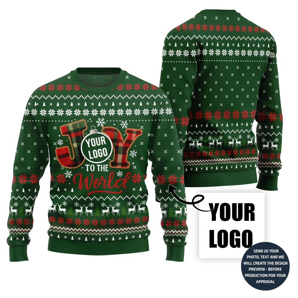 Custom Logo Joyful Christmas Sweater