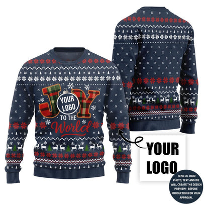 Custom Logo Joyful Christmas Sweater