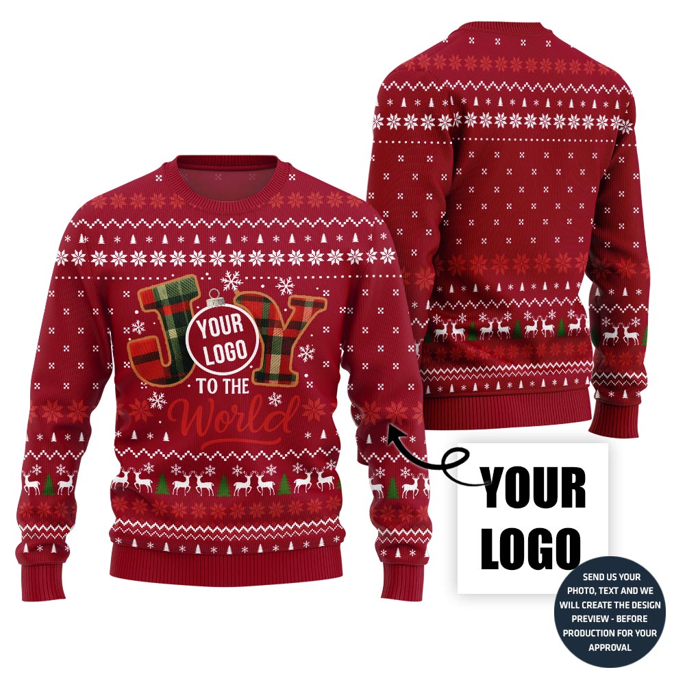 Custom Logo Joyful Christmas Sweater