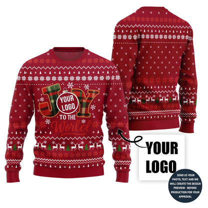 Custom Logo Joyful Christmas Sweater