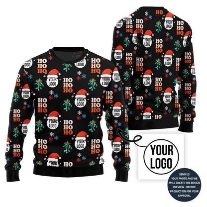 Ho Ho Ho Custom Logo Funny Christmas Sweater