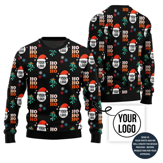 Ho Ho Ho Custom Logo Funny Christmas Sweater