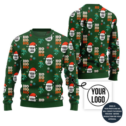 Ho Ho Ho Custom Logo Funny Christmas Sweater