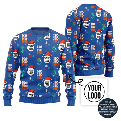Ho Ho Ho Custom Logo Funny Christmas Sweater