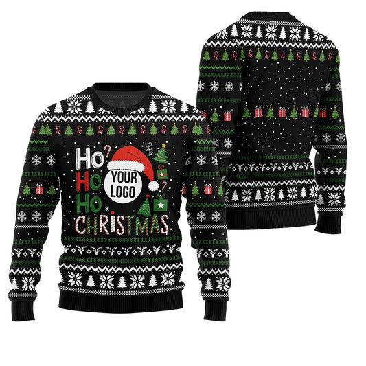 Custom Logo Ho Ho Christmas Sweater