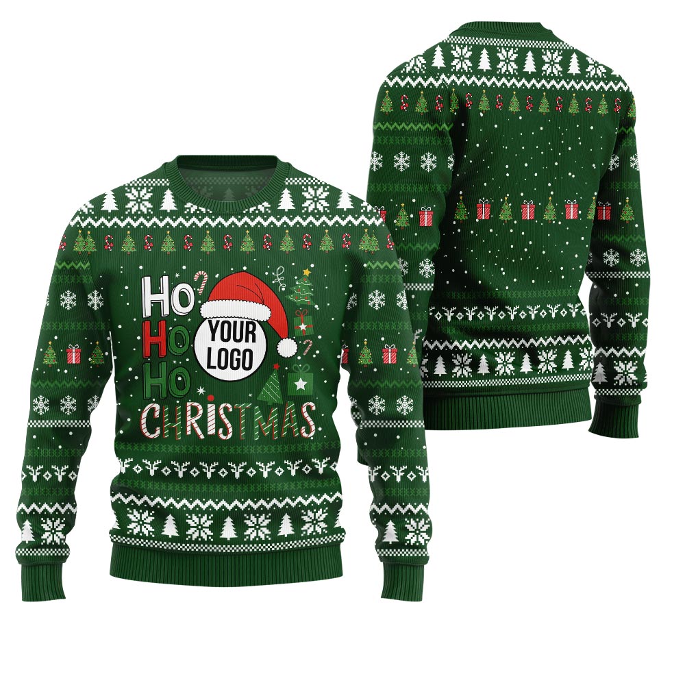 Custom Logo Ho Ho Christmas Sweater