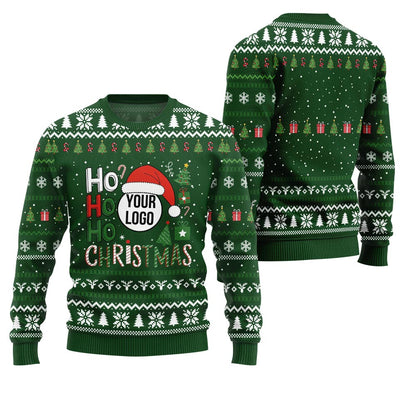 Custom Logo Ho Ho Christmas Sweater
