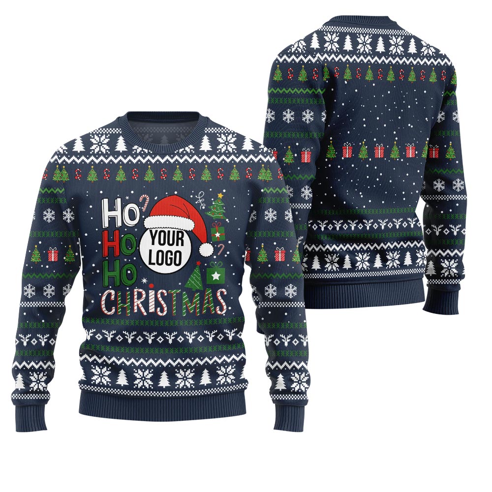 Custom Logo Ho Ho Christmas Sweater