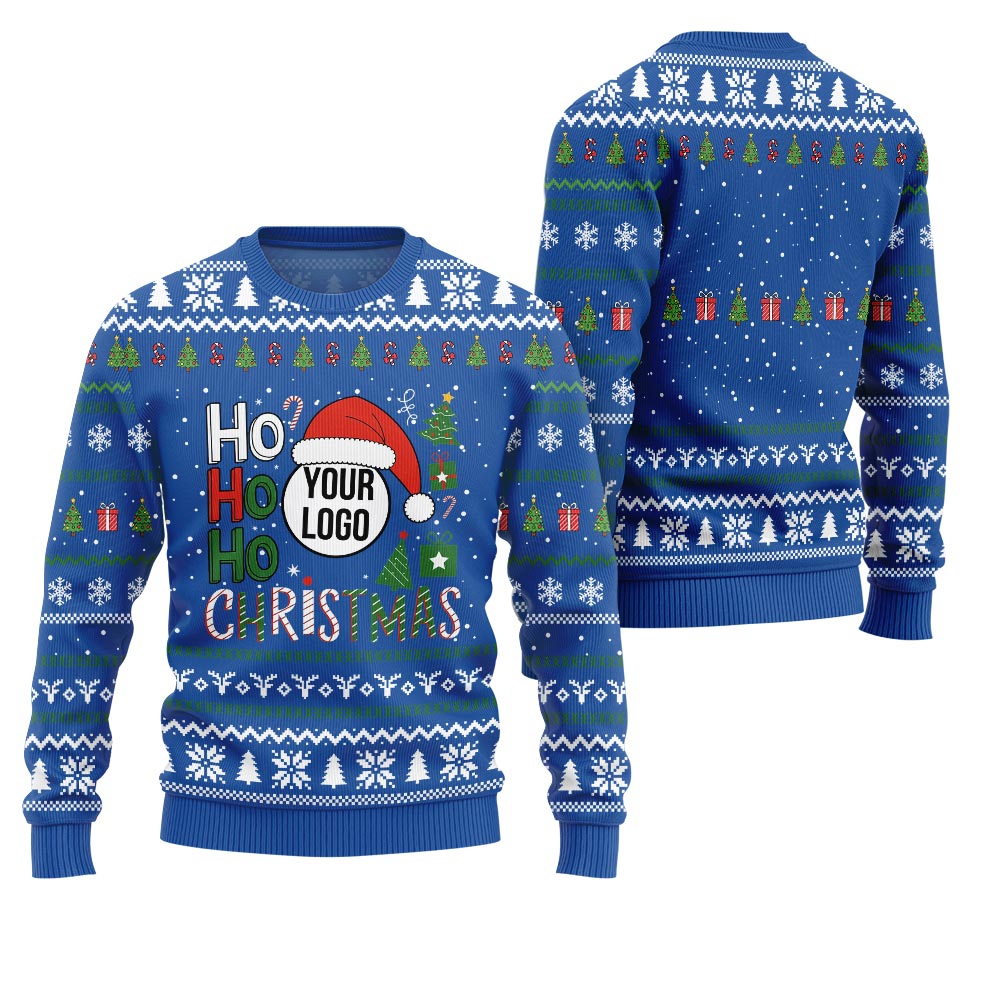 Custom Logo Ho Ho Christmas Sweater