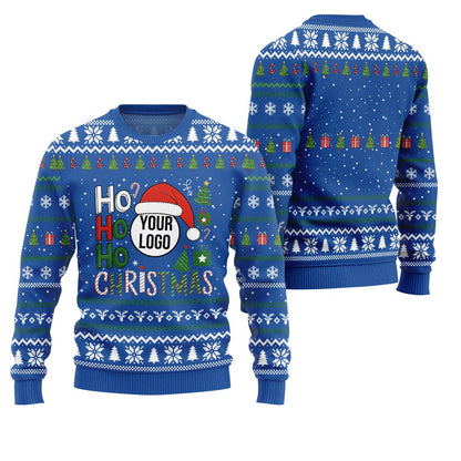 Custom Logo Ho Ho Christmas Sweater