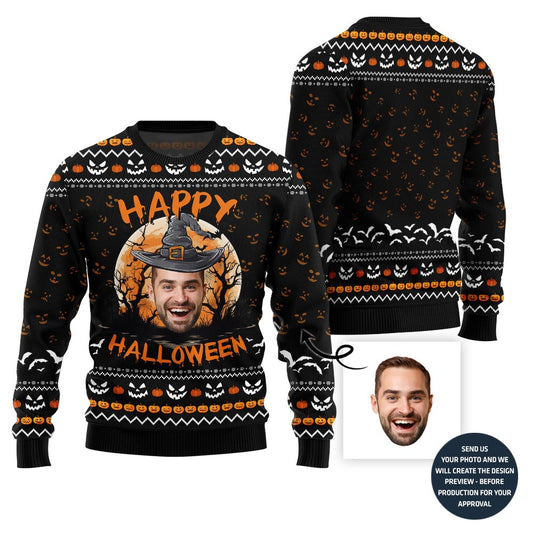 Happy Halloween Custom Face Sweater