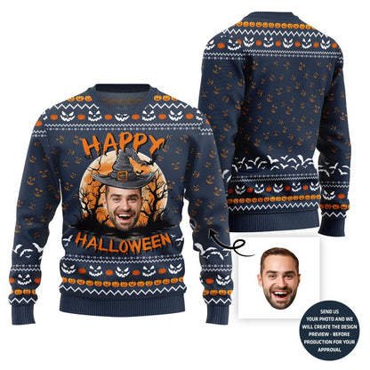Happy Halloween Custom Face Sweater