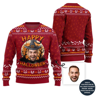 Happy Halloween Custom Face Sweater