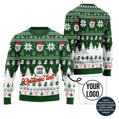 Custom Text And Logo For Brand Ugly Sweater
