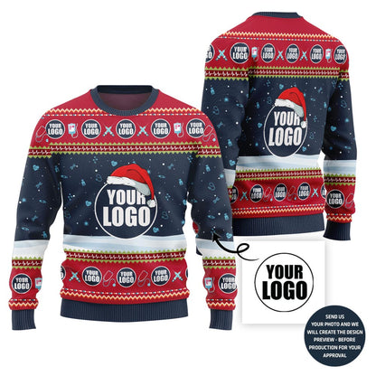 Custom Logo Medical Snow Ugly Christmas Sweater