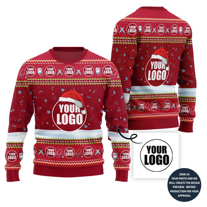 Custom Logo Medical Snow Ugly Christmas Sweater
