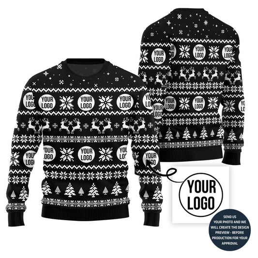 Custom Logo For Company Traditional Ugly Christmas Sweater