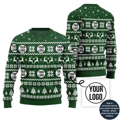 Custom Logo For Company Traditional Ugly Christmas Sweater