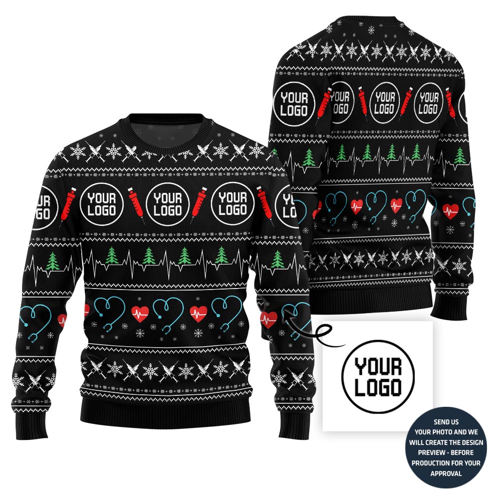 Custom Logo For Medical Equipment Company Christmas Sweater