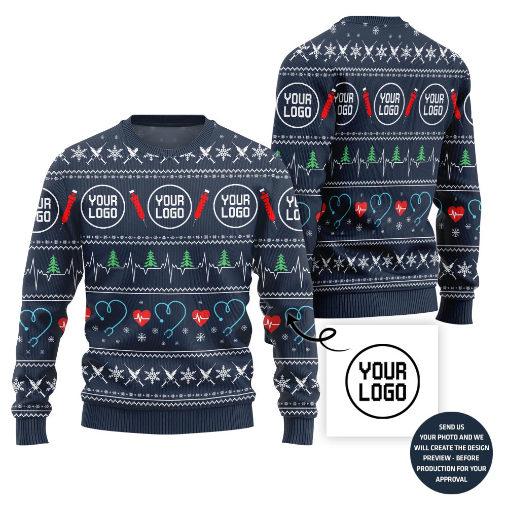 Custom Logo For Medical Equipment Company Christmas Sweater