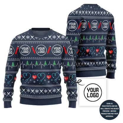 Custom Logo For Medical Equipment Company Christmas Sweater