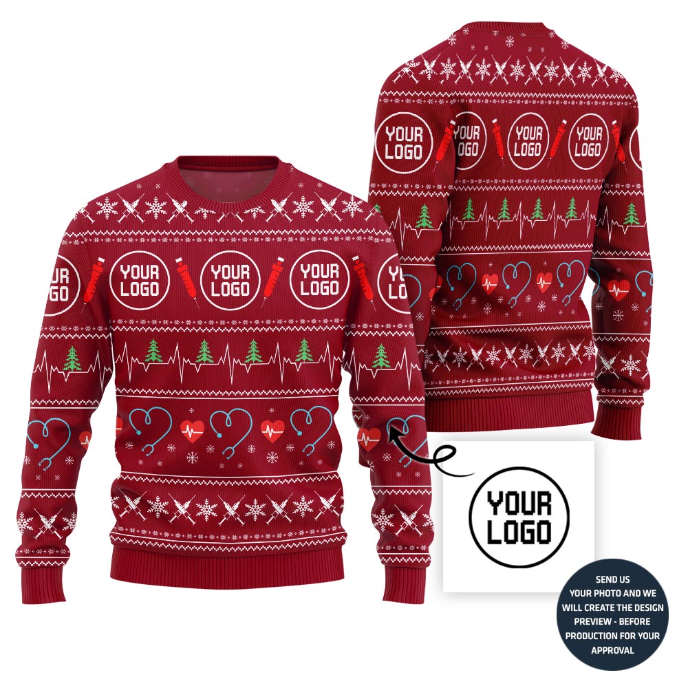 Custom Logo For Medical Equipment Company Christmas Sweater