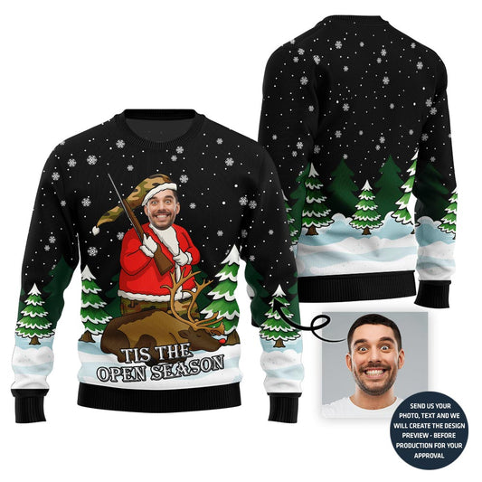 Tis The Open Season Hunting Christmas Sweater