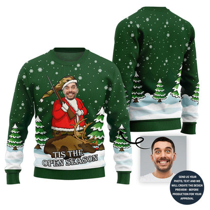 Tis The Open Season Hunting Christmas Sweater
