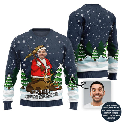 Tis The Open Season Hunting Christmas Sweater