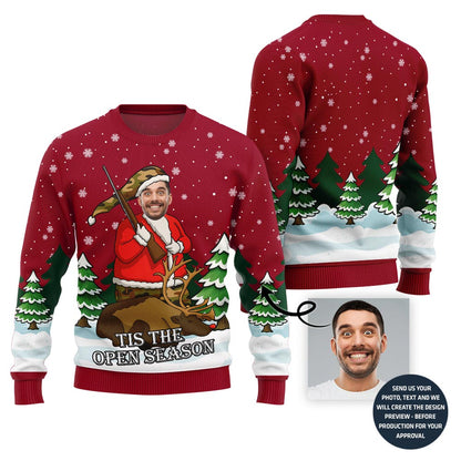 Tis The Open Season Hunting Christmas Sweater