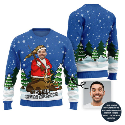 Tis The Open Season Hunting Christmas Sweater