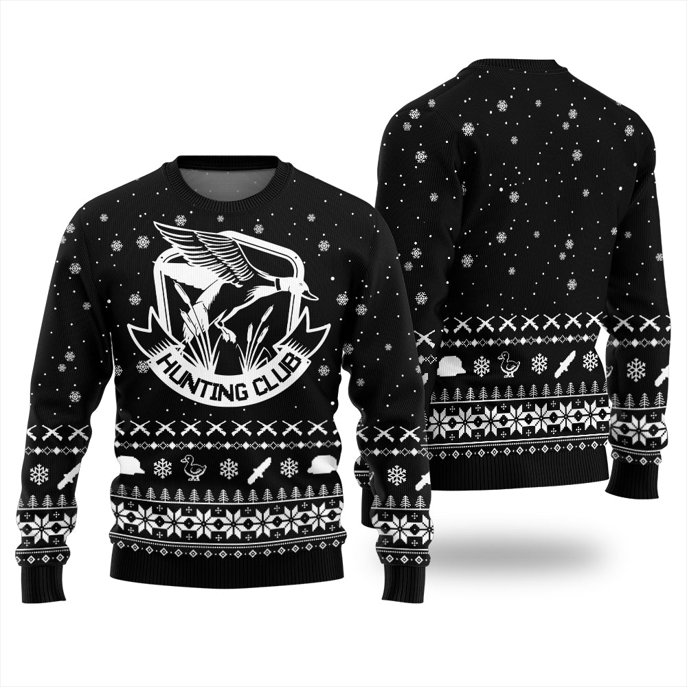Hunting Club Custom Logo Christmas Sweater