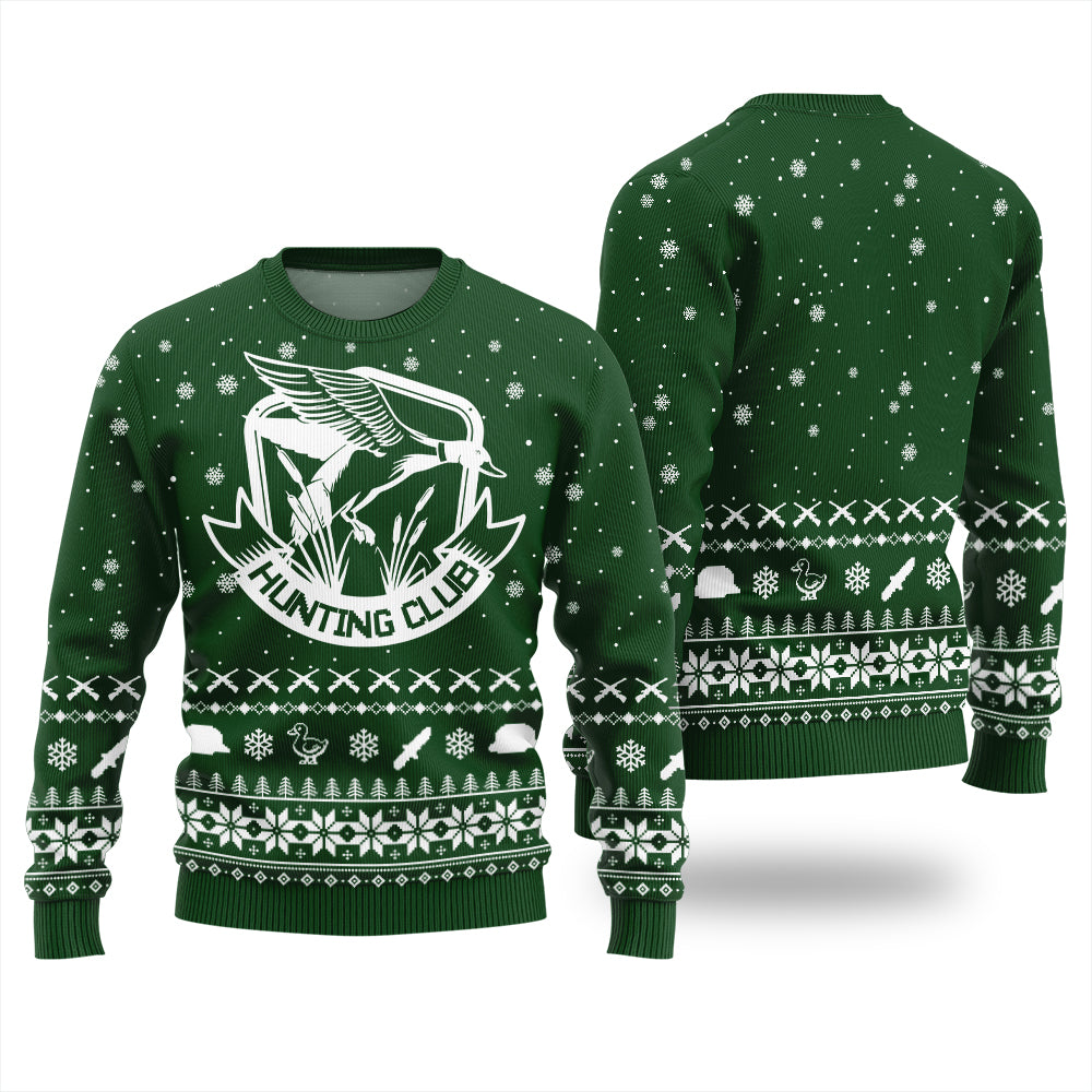 Hunting Club Custom Logo Christmas Sweater