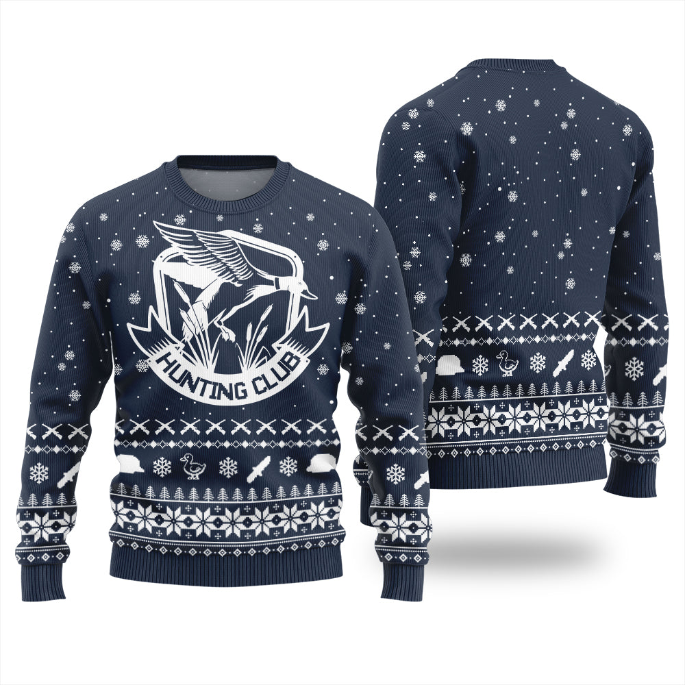 Hunting Club Custom Logo Christmas Sweater