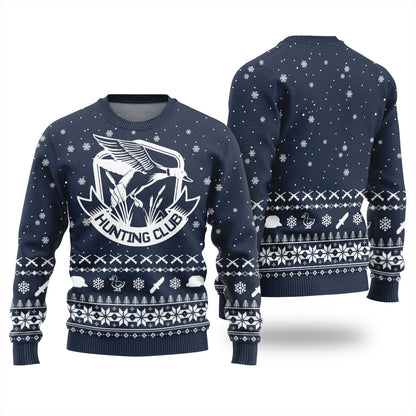 Hunting Club Custom Logo Christmas Sweater