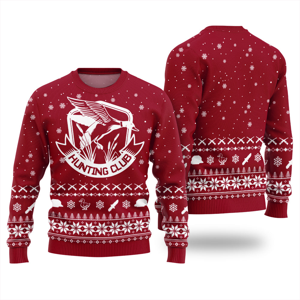 Hunting Club Custom Logo Christmas Sweater