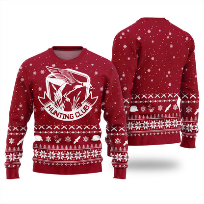Hunting Club Custom Logo Christmas Sweater